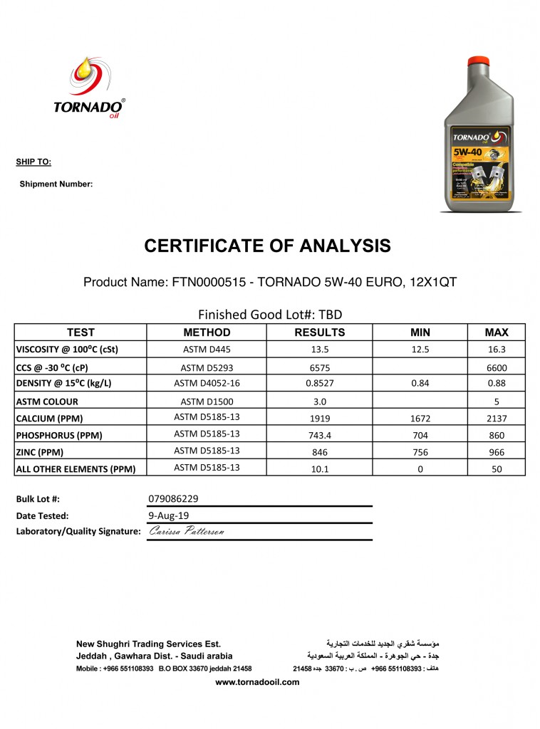 Tornado 5W-40