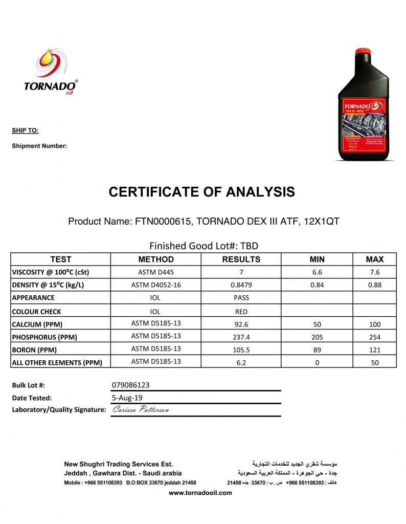 Tornado DEX III ATF